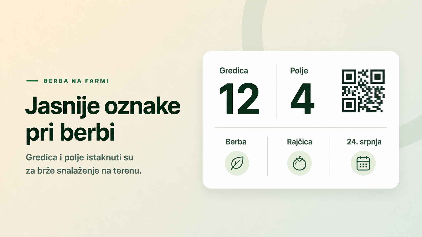 Jasnije oznake pri berbi