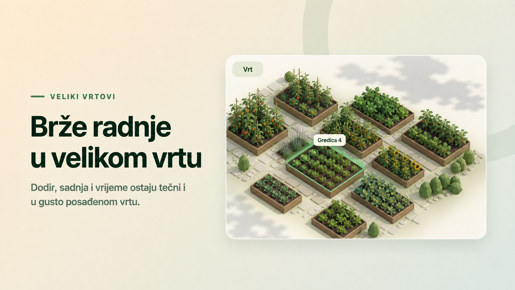 Brže radnje u velikom vrtu