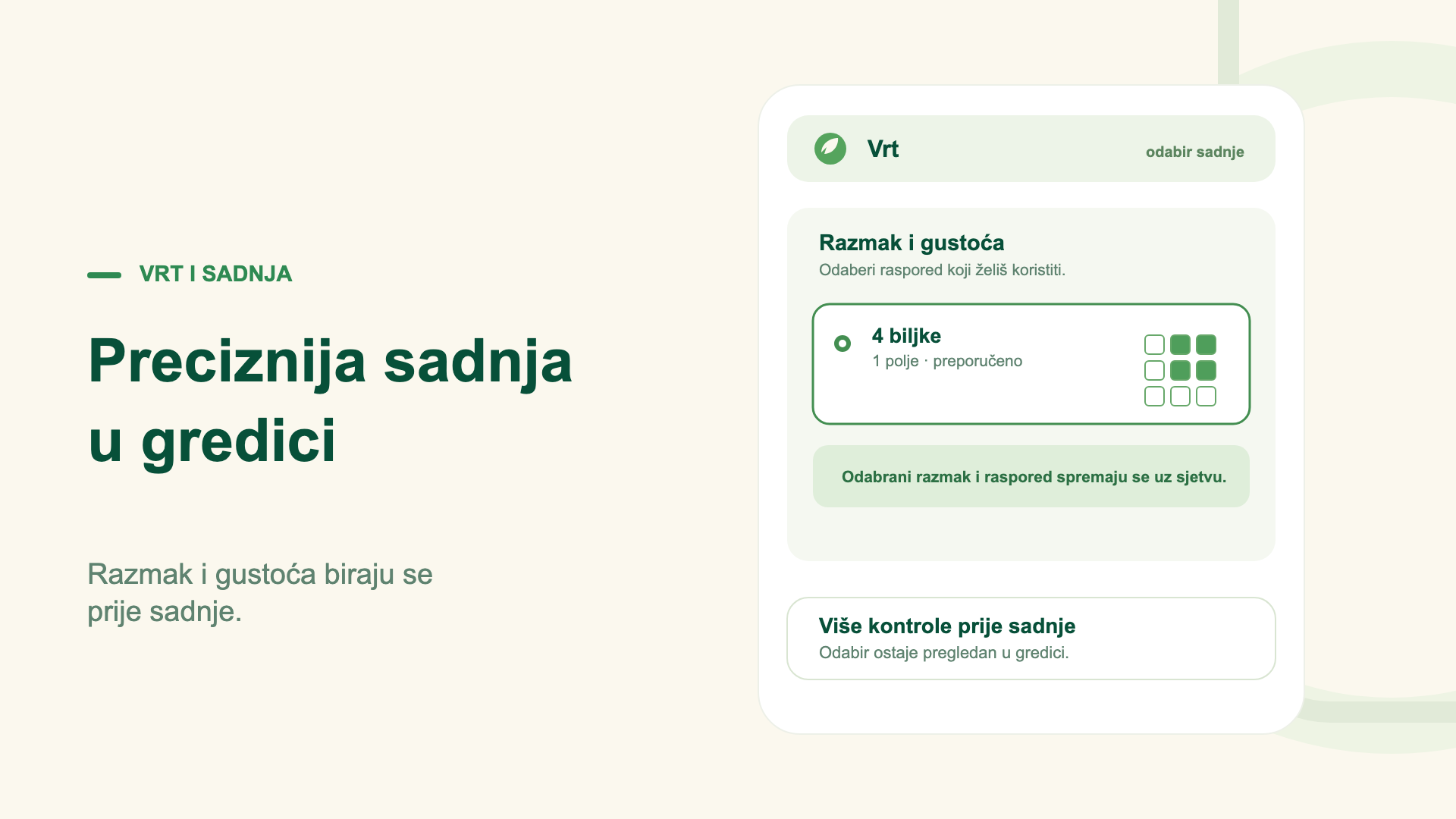 Preciznija sadnja u gredici