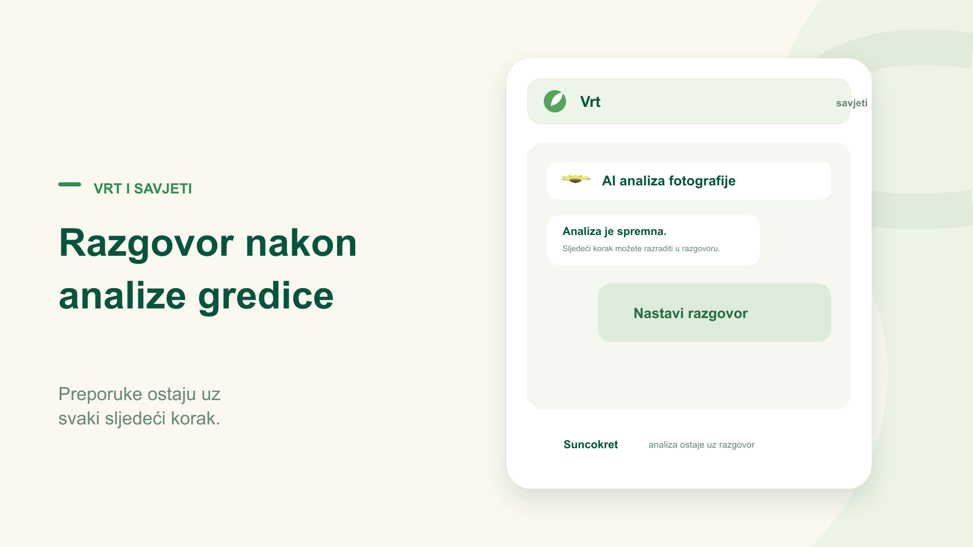 Razgovor nakon analize gredice