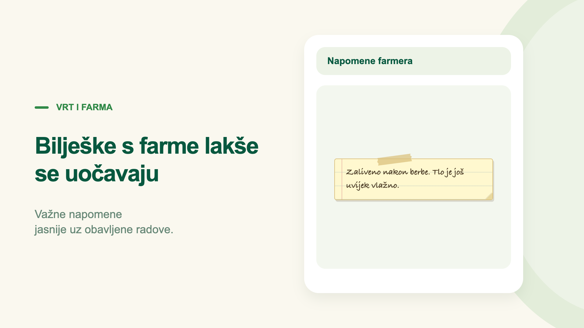 Bilješke s farme lakše se uočavaju