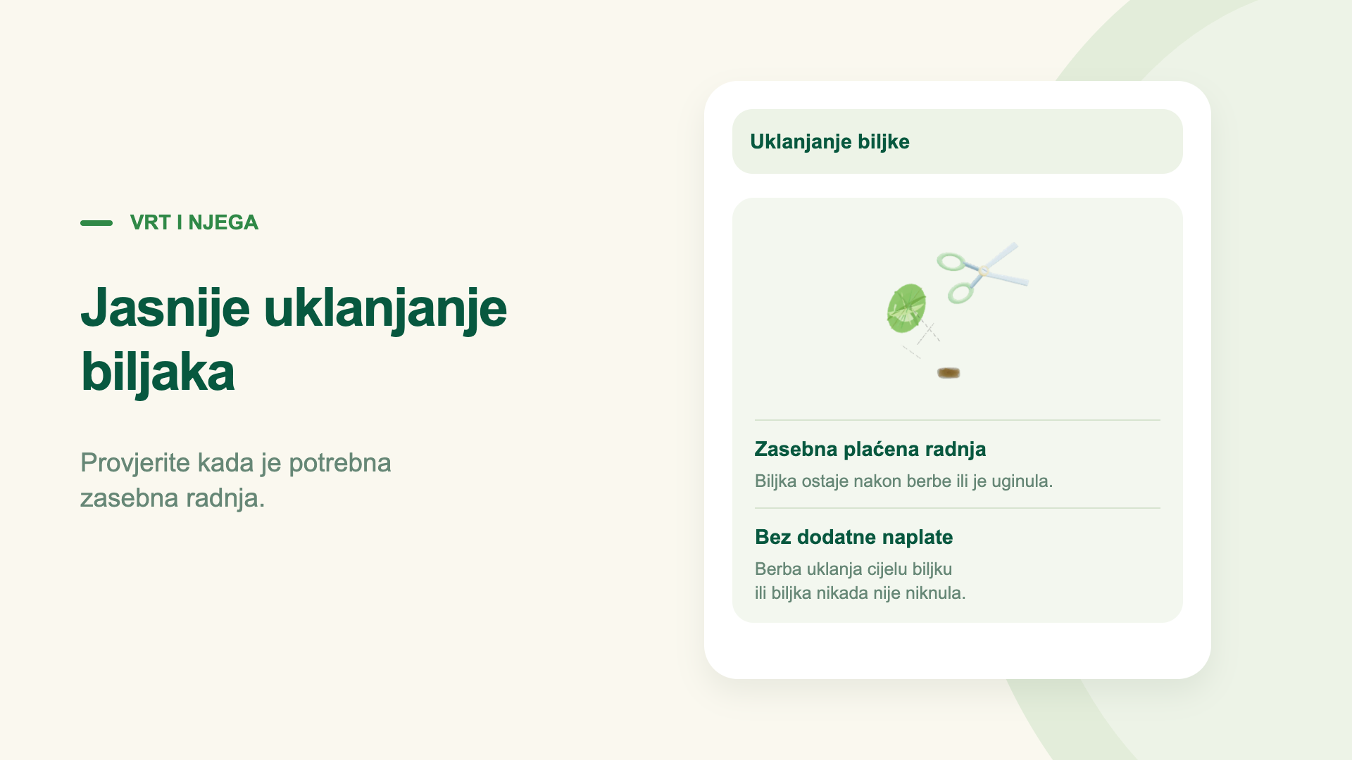 Jasnije uklanjanje biljaka