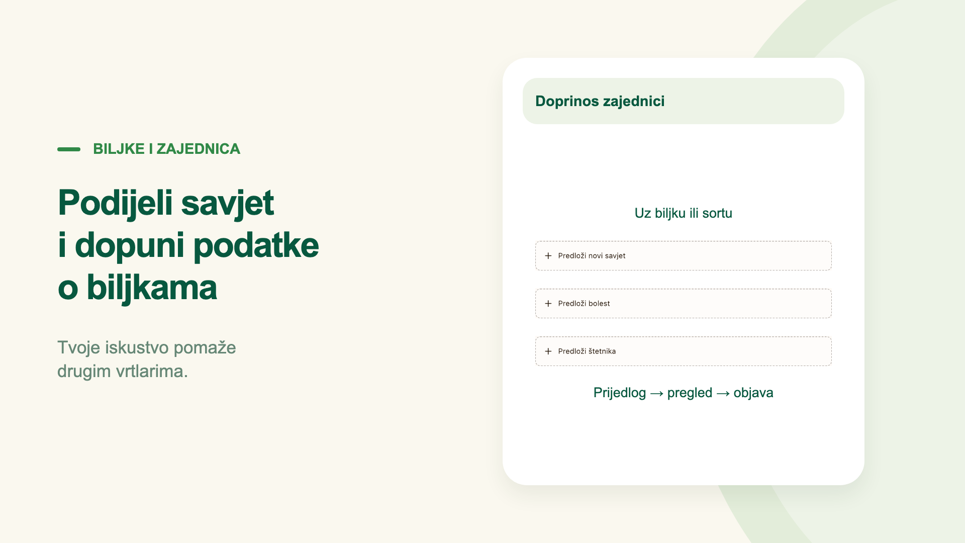 Podijeli savjet i dopuni podatke o biljkama