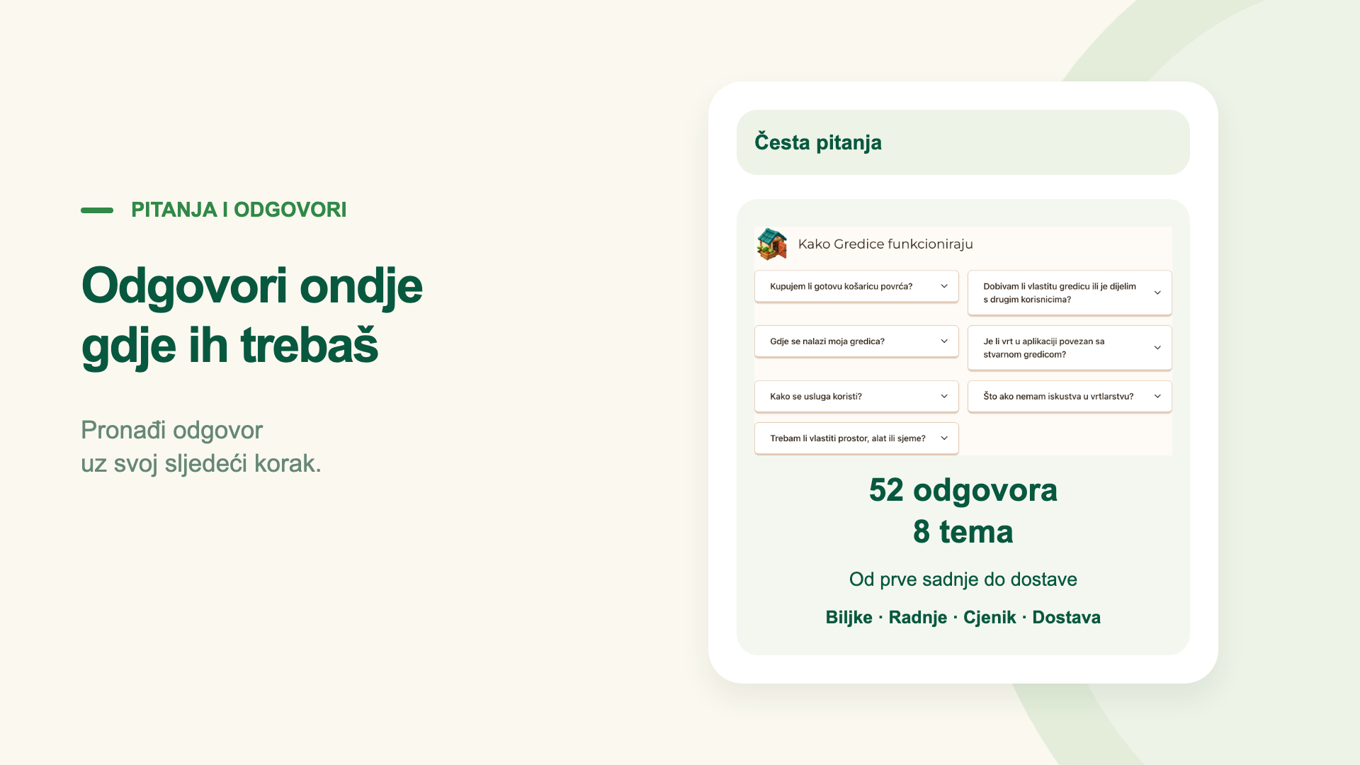 Odgovori ondje gdje ih trebaš